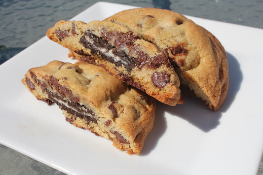 Chocolate Chip Stuffed Oreo Cookie